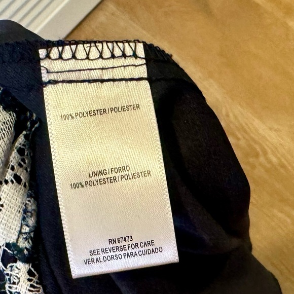 Gabby Skye Fit and Flare Dress Size 10 Pearl and Navy - Picture 10 of 11